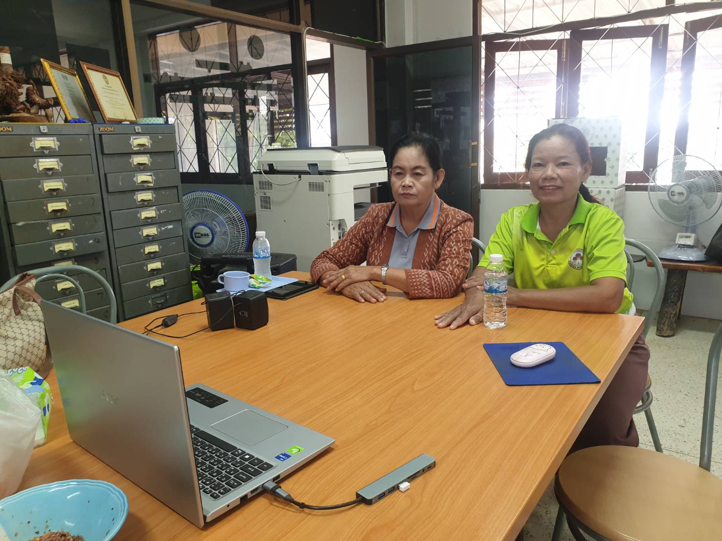 คณะกรรมการพัฒนาสตรีอำเภอนาตาล ร่วมประชุมคัดเลือกคณะกรรมการพัฒนาสตรีจังหวัด (กพสจ.)ผ่านระบบออนไลน์ (Cisco Webex Meeting)